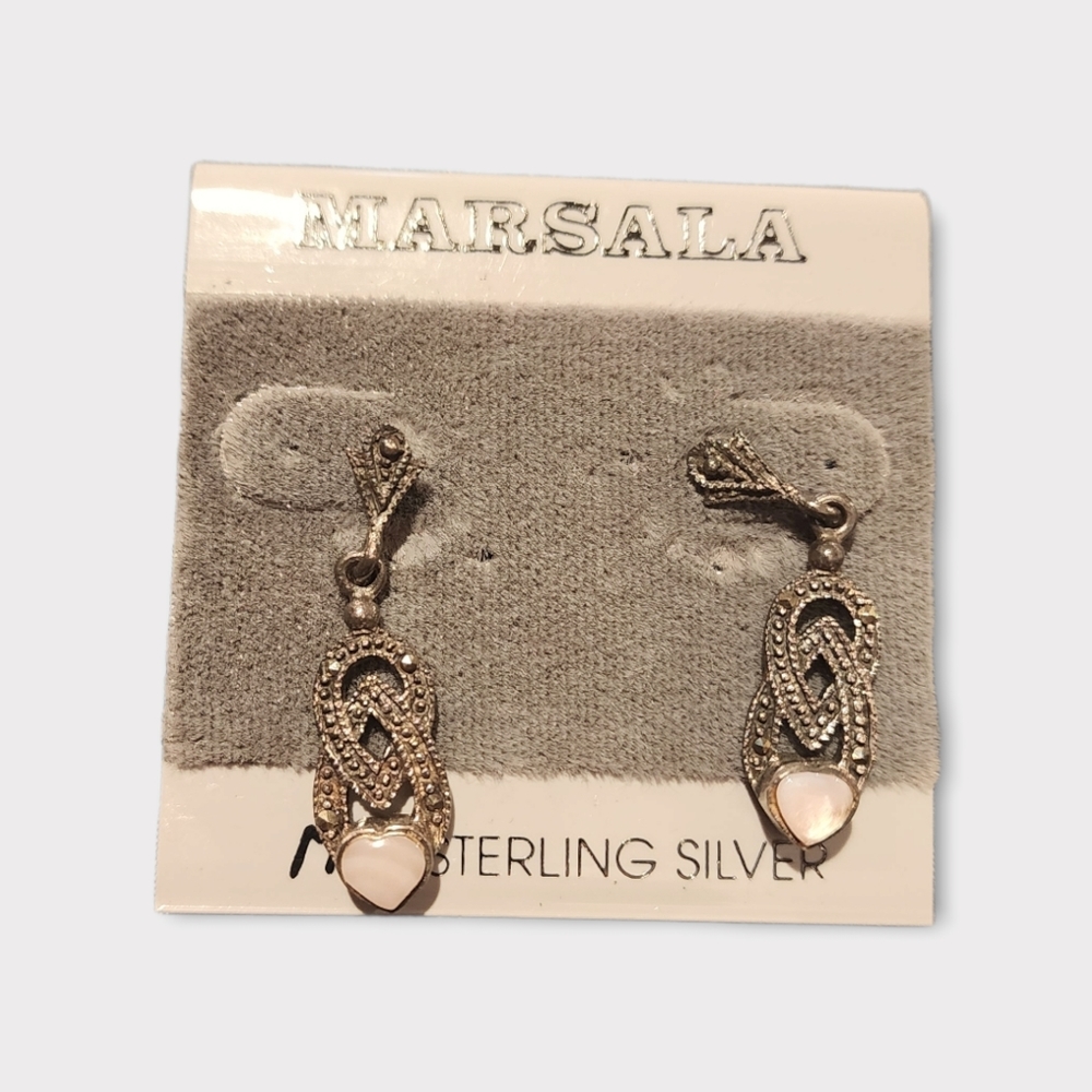 Marsala‎ sterling silver earrings